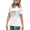 womens-relaxed-t-shirt-white-left-front-6966afdf04ebd.jpg Hearts With River Logo - Women's Relaxed T-Shirt — white, left front view