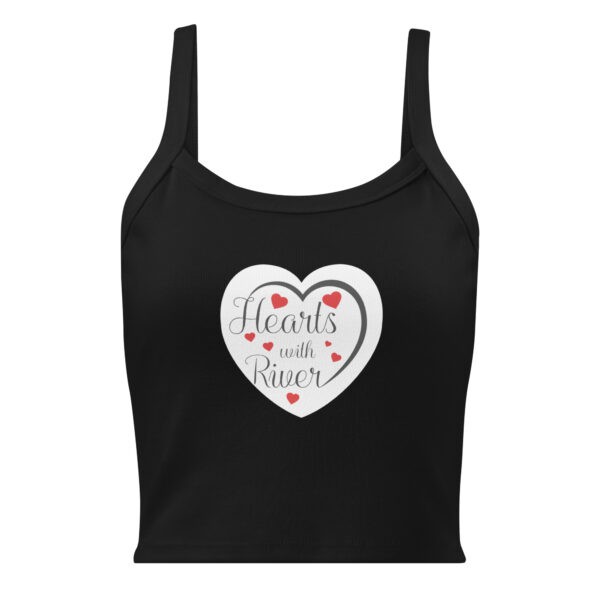 womens-micro-rib-tank-top-solid-black-blend-front-6983ced30d9d2.jpg Hearts With River Logo - Women’s micro-rib tank top — solid black blend, front view