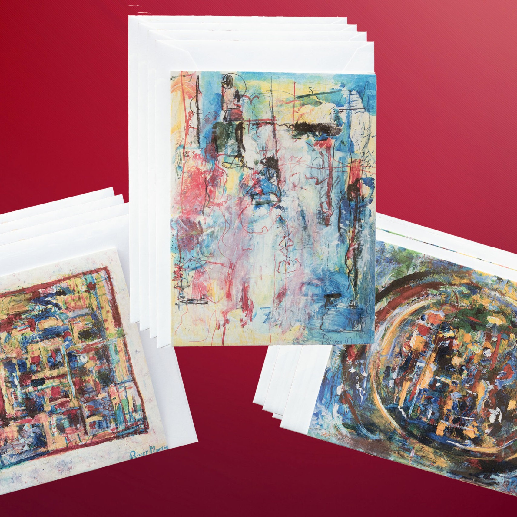 Greeting cards made from River's artwork
