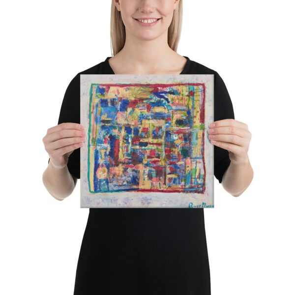 Home - 12x12 Canvas Print — shown in a room Home - 12x12 Canvas Print — shown in a room