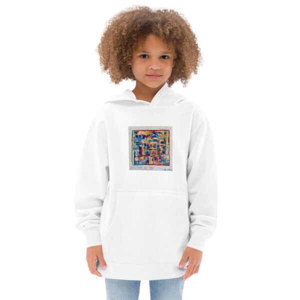 Home - Kids fleece hoodie — worn by a model Home - Kids fleece hoodie — worn by a model