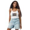 Home - Women’s micro-rib tank top — worn by a model Home - Women’s micro-rib tank top — worn by a model