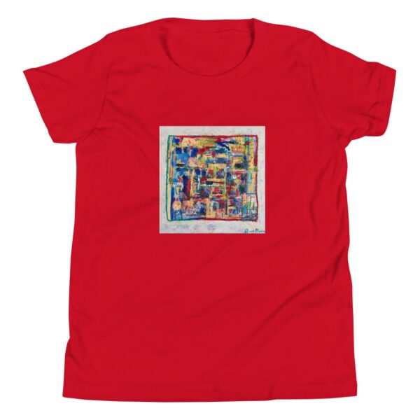 Home - Youth Short Sleeve T-Shirt — red, flat garment view