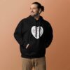 Hearts With River Logo - Men's Hoodie — worn by a model