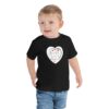 Hearts With River Logo - Toddler Short Sleeve T-shirt — worn by a model