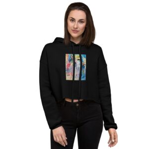 My Story - Women's Crop Hoodie — worn by a model My Story - Women's Crop Hoodie — worn by a model
