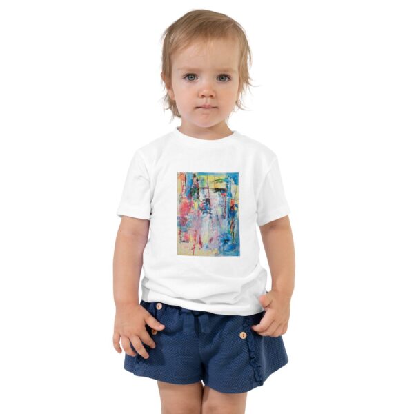 My Story - Toddler Short Sleeve T-shirt — worn by a model My Story - Toddler Short Sleeve T-shirt — worn by a model
