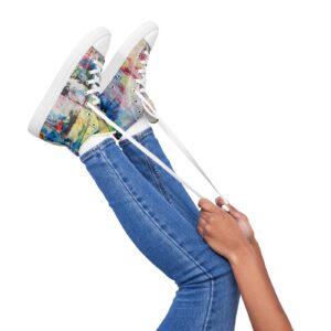 My Story - Women’s High Top Canvas Shoes — worn by a model My Story - Women’s High Top Canvas Shoes — worn by a model