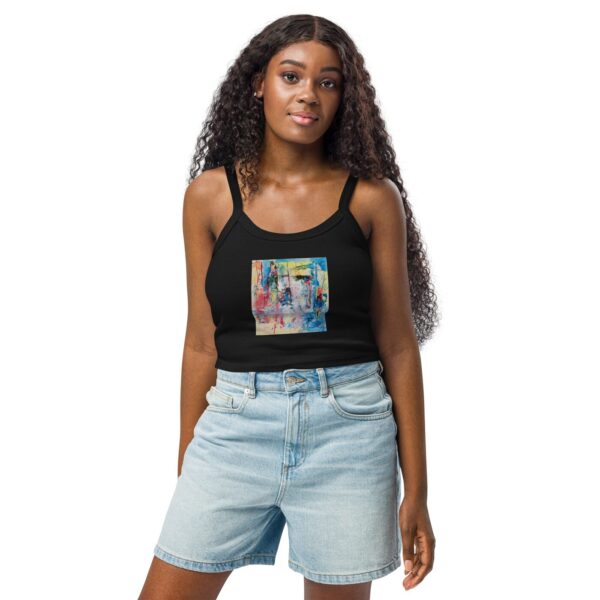 My Story - Women’s micro-rib tank top — worn by a model My Story - Women’s micro-rib tank top — worn by a model