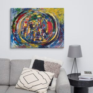 Rebirth - 48x36 Canvas Print — shown in a room