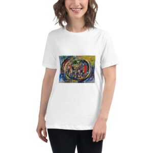 Rebirth - Women's Relaxed T-Shirt — worn by a model Rebirth - Women's Relaxed T-Shirt — worn by a model