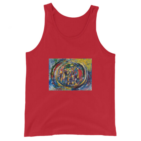 Rebirth - Men's Tank Top — red, front view