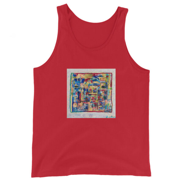 Home - Men's Tank Top — red, front view