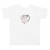 Hearts With River Logo - Toddler Short Sleeve T-shirt — white, front view