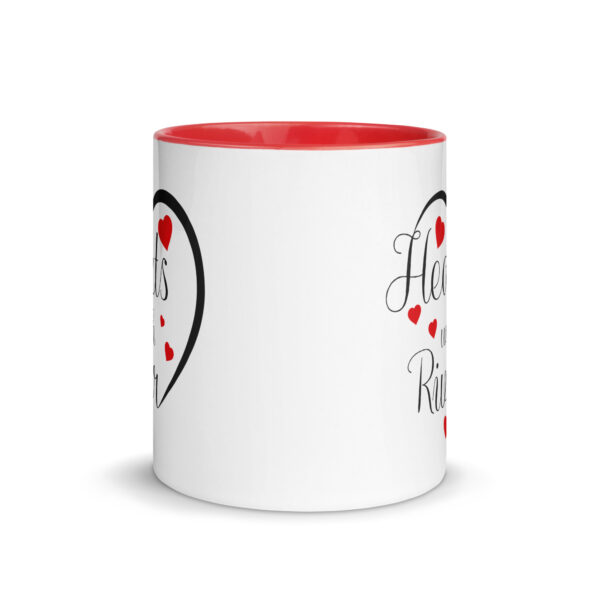 white-ceramic-mug-with-color-inside-red-11-oz-front-6a6917ae5a49c.jpg Hearts With River Logo - Mug with Red Inside — red, 11 oz, front view