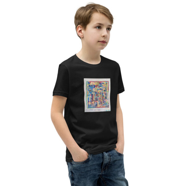 Home - Youth Short Sleeve T-Shirt — black, right front view