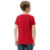 Hearts With River Logo - Youth Short Sleeve T-Shirt — red, back view