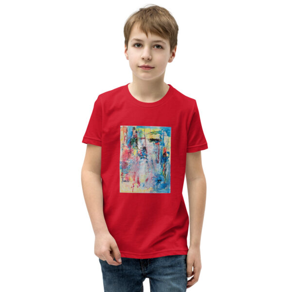 youth-staple-tee-red-front-6a65097dbb4e4.jpg My Story - Youth Short Sleeve T-Shirt — red, front view