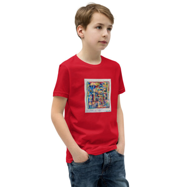 Home - Youth Short Sleeve T-Shirt — red, right front view