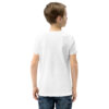 Hearts With River Logo - Youth Short Sleeve T-Shirt — white, back view