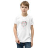 Hearts With River Logo - Youth Short Sleeve T-Shirt — white, front view