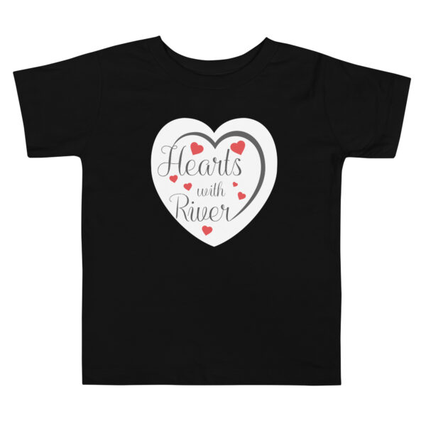 Hearts With River Logo - Toddler Short Sleeve T-shirt