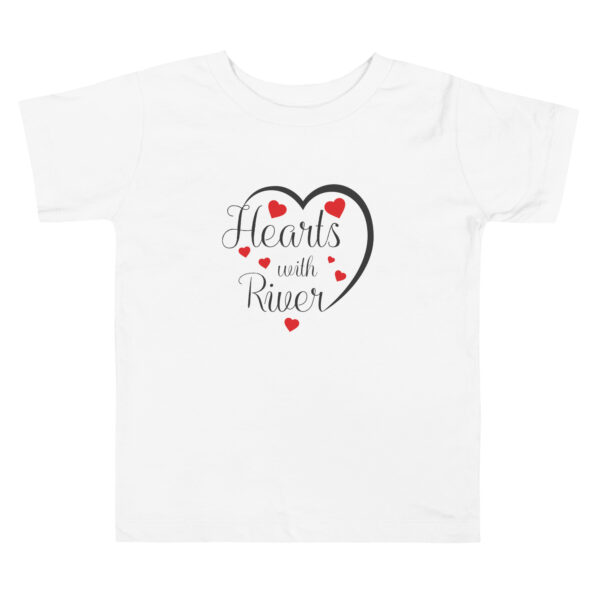 Hearts With River Logo - Toddler Short Sleeve T-shirt