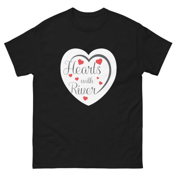 unisex-classic-tee-black-front-6a7fafd8053c2.jpg Hearts With River Logo - Men's Classic T-shirt