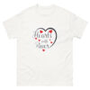 unisex-classic-tee-white-front-6a7fafd807837.jpg Hearts With River Logo - Men's Classic T-shirt