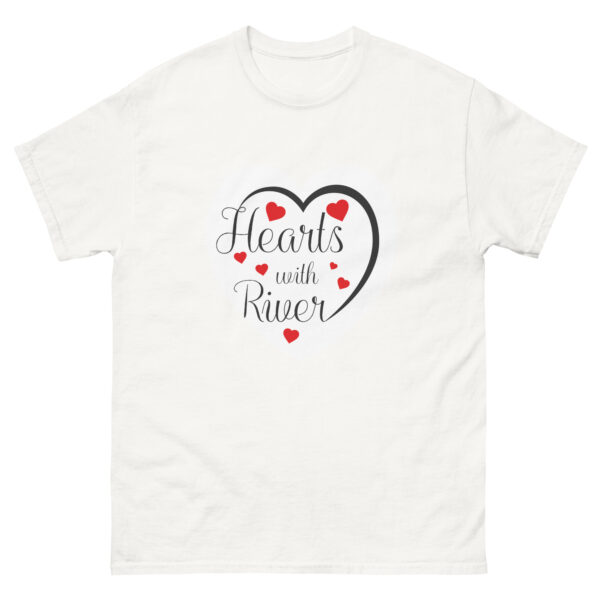 unisex-classic-tee-white-front-6a7fafd807837.jpg Hearts With River Logo - Men's Classic T-shirt