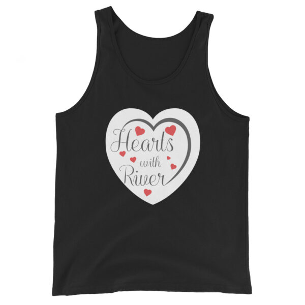 unisex-staple-tank-top-black-front-6a7fb22c91d6f.jpg Hearts With River Logo - Men's Tank Top