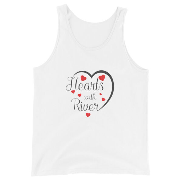 unisex-staple-tank-top-white-front-6a7fb22c92acf.jpg Hearts With River Logo - Men's Tank Top