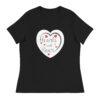 womens-relaxed-t-shirt-black-front-6a7fb0fe2d3de.jpg Hearts With River Logo - Women's Relaxed T-Shirt