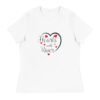 womens-relaxed-t-shirt-white-front-6a7fb0fe2ebc7.jpg Hearts With River Logo - Women's Relaxed T-Shirt
