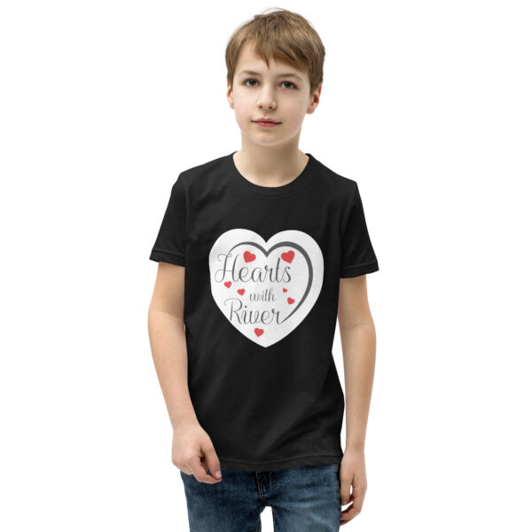 youth-staple-tee-black-front-6a7d19da9b5f5.jpg Hearts With River Logo - Youth Short Sleeve T-Shirt