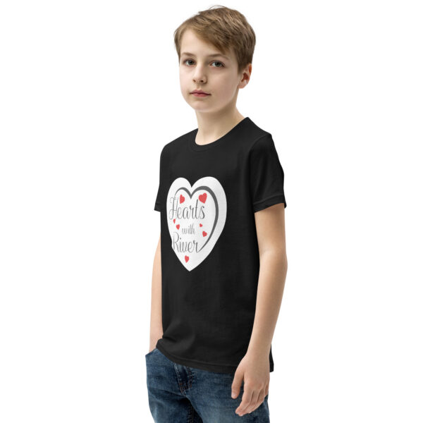 youth-staple-tee-black-left-front-6a7d19da9b7e5.jpg Hearts With River Logo - Youth Short Sleeve T-Shirt