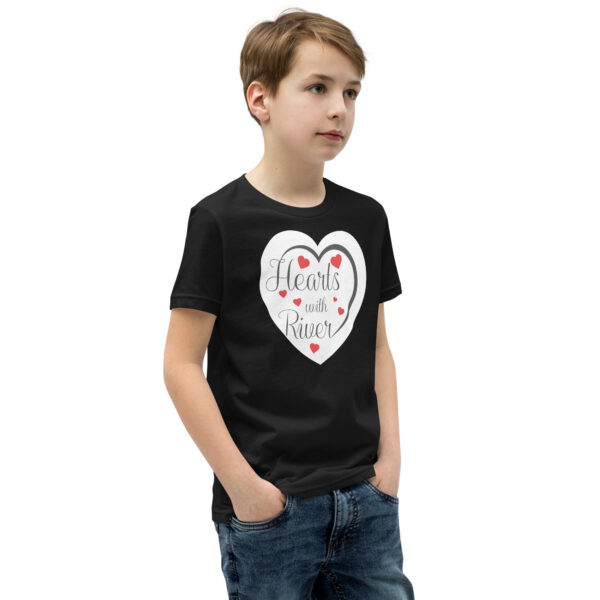youth-staple-tee-black-right-front-6a7cff3b2128a.jpg Hearts With River Logo - Youth Short Sleeve T-Shirt