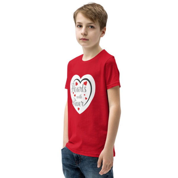 youth-staple-tee-red-left-front-6a7d19da9bd4c.jpg Hearts With River Logo - Youth Short Sleeve T-Shirt